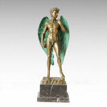 Mythology Statue Winged David Bronze Myth Sculpture TPE-355